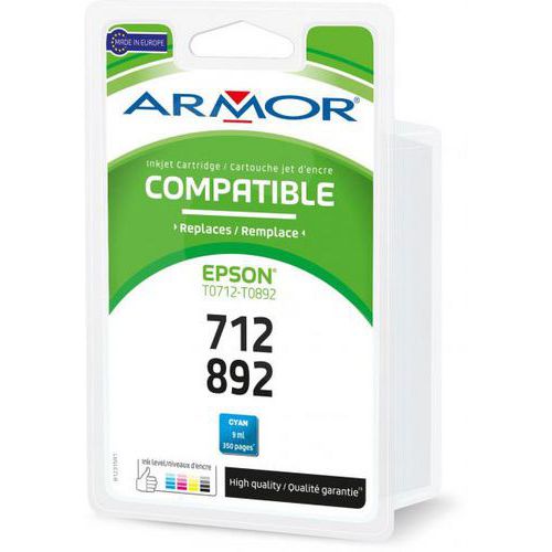 Cartouche encre couleur 1jet0181 compatible Epson - cyan