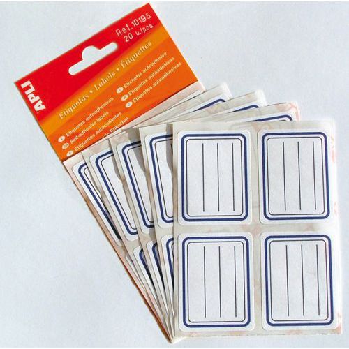 Étui De 20 Étiquettes Scolaires Adhésives Écolier 38x50 Mm