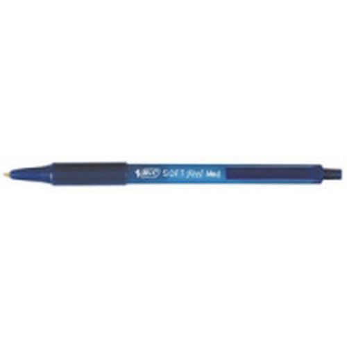 Stylo bille pointe moyenne rétractable Soft Feel Bic - bleu