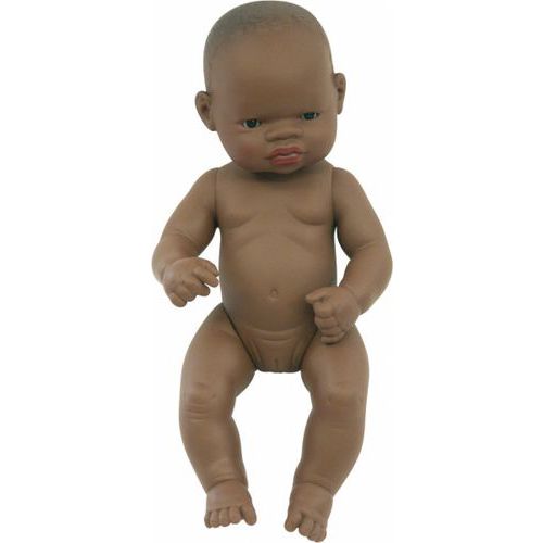 Bébé Africain Fille 32 Cm Sans Cheveux