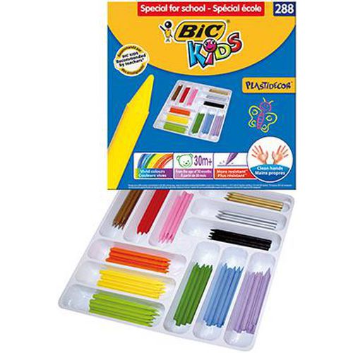 Classpack 288 Craies 12 Cm 12 Couleurs Plastidecor Bic