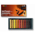 Bte 12 Pastel Tendres Sect Carrée L66mm Sanguine Mungyo