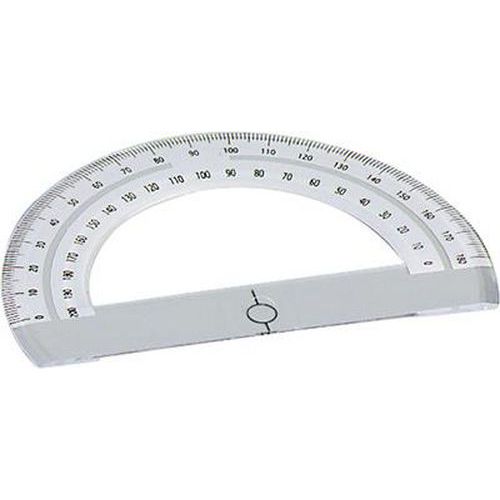 Rapporteur cristal plastique en degrés 12 cm - Purple