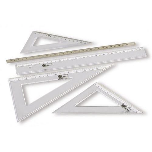 Equerre plastique 20 cm, 60° - Purple