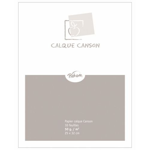 Pochette de 10 feuilles de papier calque 50 g