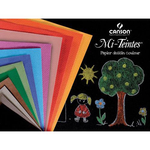 Papier dessin mi-teintes 160 g - 50 x 65 - Canson