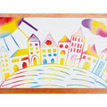 Feuille 15 X 21 Cm. Blanc/arc-en-ciel