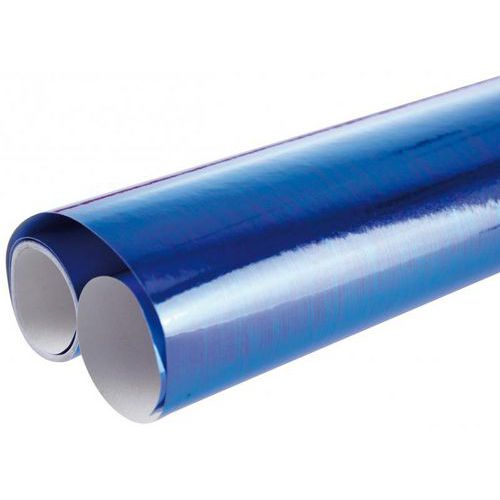 Rouleau de papier métallisé 2,00 x 0,70 m - bleu