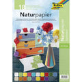 Pochette 18 feuilles papier nature 23 x 33 cm - Folia
