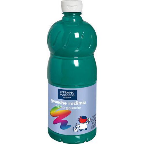 Flacon 1l Gouache Redimix - Vert Émeraude