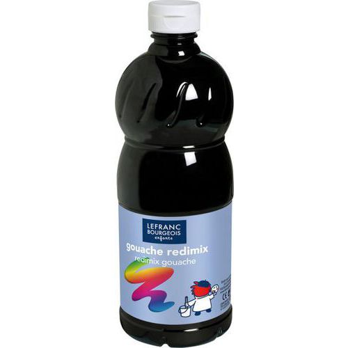 Flacon 1L gouache redimix - noir