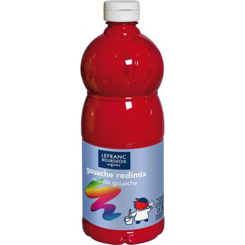 Flacon 1L gouache redimix - rouge primaire (magenta)