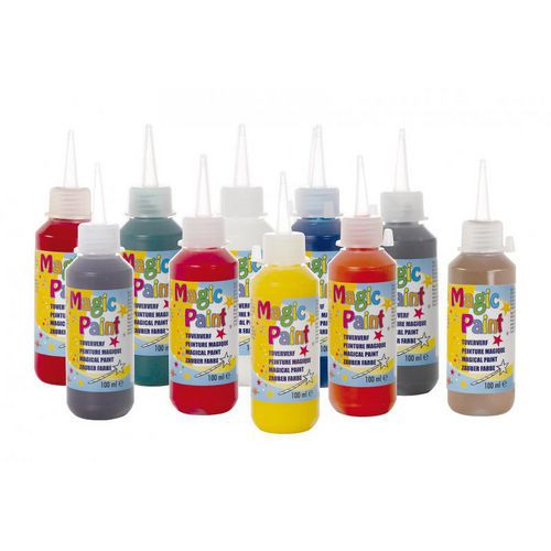 Assortiment 10 flacons 100 ml gouache Magic paint
