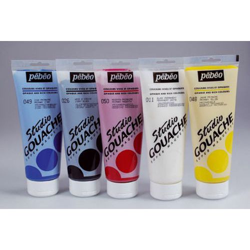 Tube Plastique 220 Ml Studio Gouache Pebeo - Rouge Primaire
