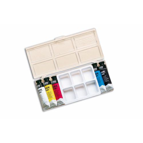 Boîte 5 Tubes Gouache 10 Ml Pebeo Couleurs Primaires