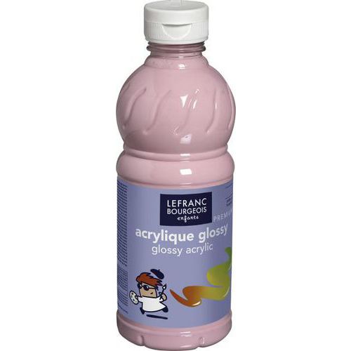 Flacon 500ml, couleurs acryliques glossy - rose bonbon