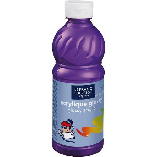 Flacon 500ml, couleurs acryliques glossy - violet