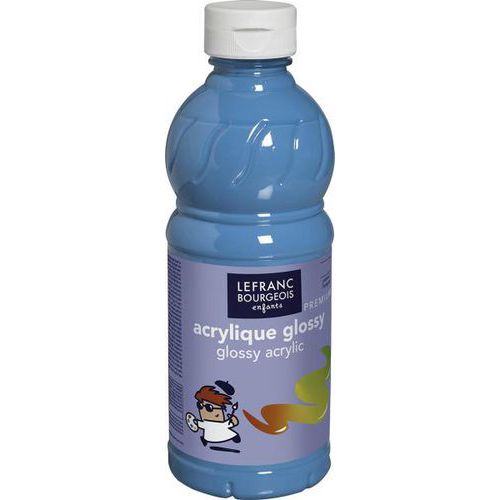 Flacon 500ml Couleurs Acryliques Glossy - Bleu Turquoise