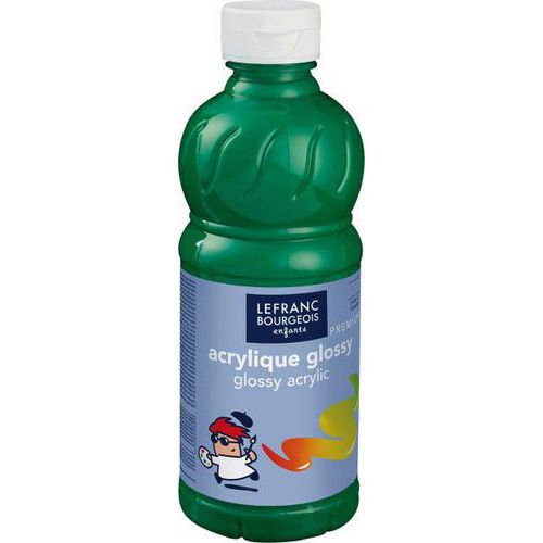 Flacon 500ml Couleurs Acryliques Glossy - Vert Brillant