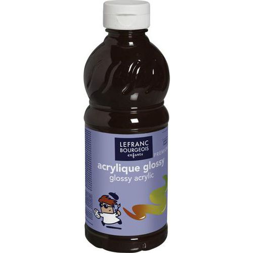 Flacon 500ml Couleurs Acryliques Glossy - Chocolat