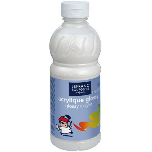 Flacon 500ml, couleurs acryliques glossy - finition pailletée