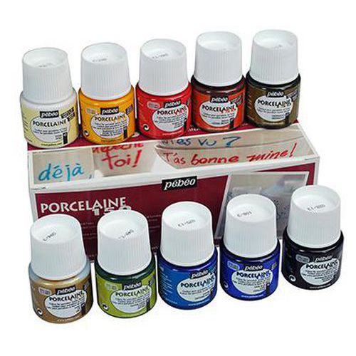 Boite 10 Flacons Porcelaine 150pebeo