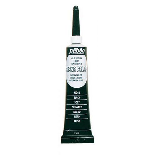 Tube 20ml Cerne Relief Pébéo - Noir