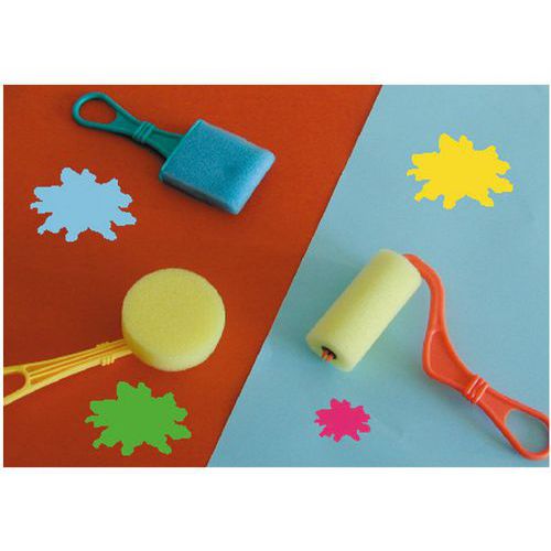 Sachet Accessoires A Peindre Pinceaux + Disques + Rouleaux