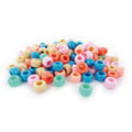 Sachet 1000 perles plastique pastel gros trous Ø 9 mm - Innspiro