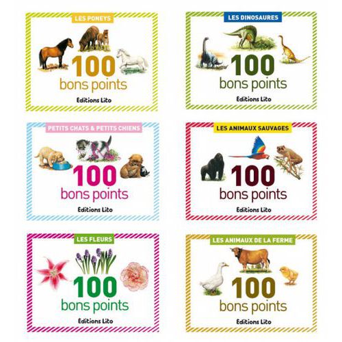 Série de 5 boîtes 100 bons points assortis