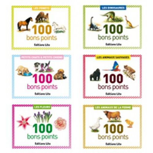 Bte 100 bons points 5,7x7,8cm animaux ferme