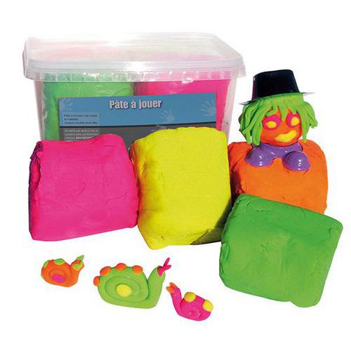 Assortiment 12 Pains 167g De Pâte À Jouer Fluo