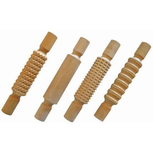 Lot De 4 Rouleaux 21 Cm Bois Massif