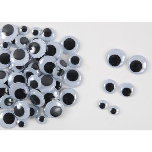 Assortiment 250 yeux mobiles 10,15,20 mm adhésifs