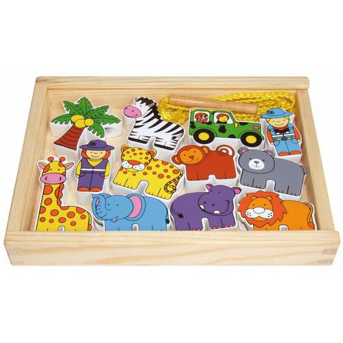 Coffret 12 grands animaux à lacer - Sapinmalin