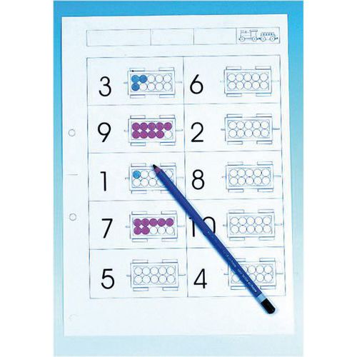 Lot de 101 Cahier d'exercices train à compter