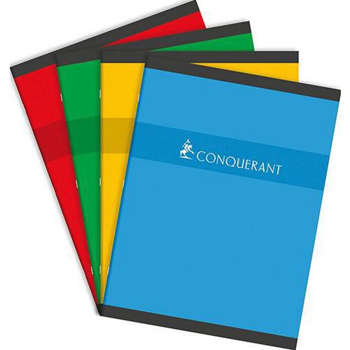 Cahier Etud 48p Agf 70g 24x32 Uni Col Ass Conquérant