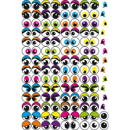 Pochette de 594 gommettes yeux