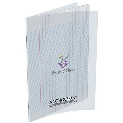 Cahier poésie polypropylène 48 pages 17X22 cm - Conquerant