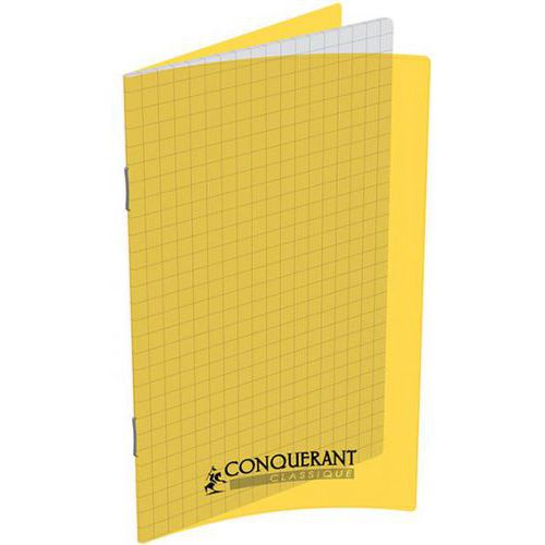Carnet Piqué Conquérant 11x17cm 96p 5x5mm Jaune