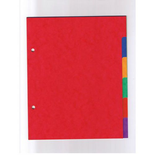 Jeu 6 intercalaires plastique 17x22 couleurs assorties - Purple