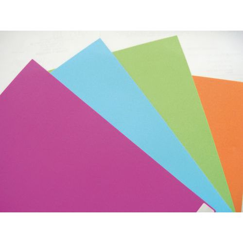 Boite 25 Couvertures Lisses Couleurs Assorties A4