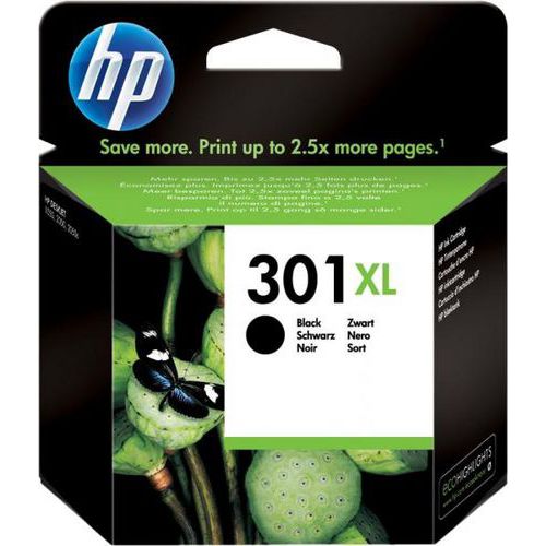 Cartouche jet encre noire grande capacité HP 301 XL CH563EE - HP