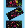 Carte à gratter noir/arc en ciel 15 x 21. holographique