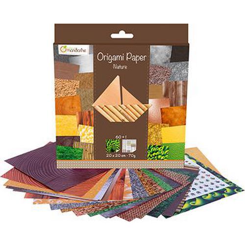 Pochette 60 feuilles papier origami 20 x 20, 70 g - Avenue Mandarine