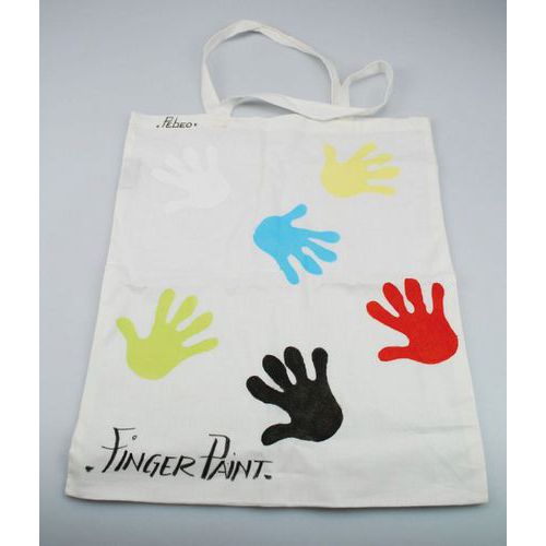 Sac shopping enfant en coton naturel à décorer 37 x 42 cm