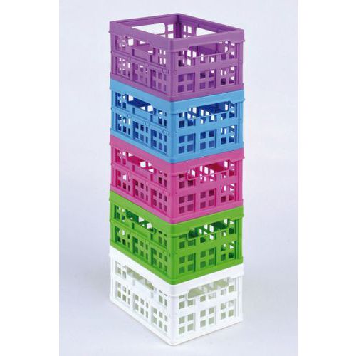 Pack 5 Petites Caisses Pliantes Couleurs Assorties