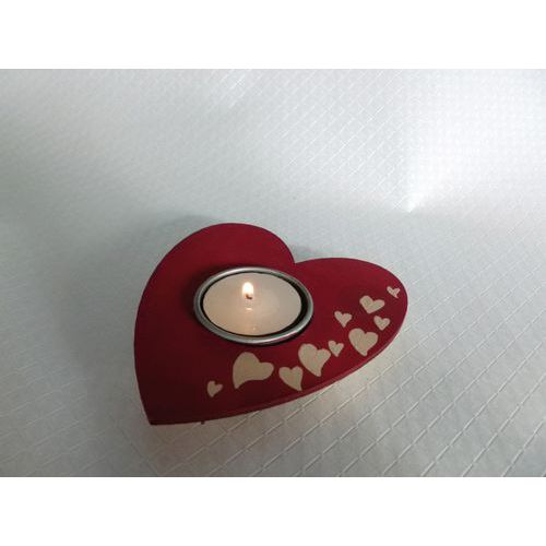 Bougeoir Forme Coeur Avec Support Bougie