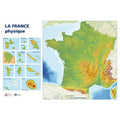Carte Murale Muette France Physique Recto Seul