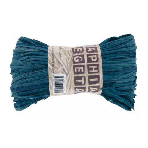 Pelote raphia végétal 50 g - bleu